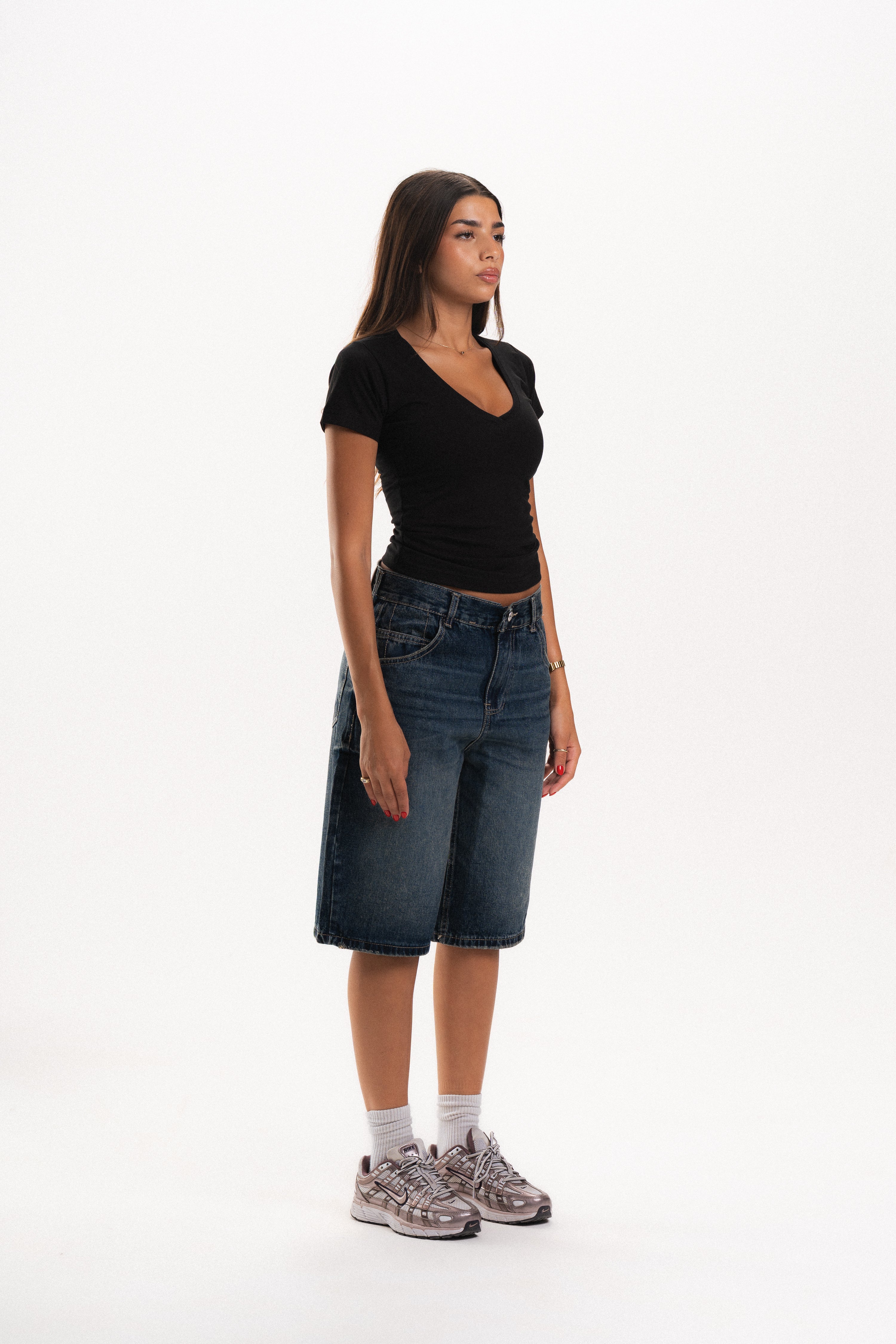 V-Neck Tight Short Sleeve Top