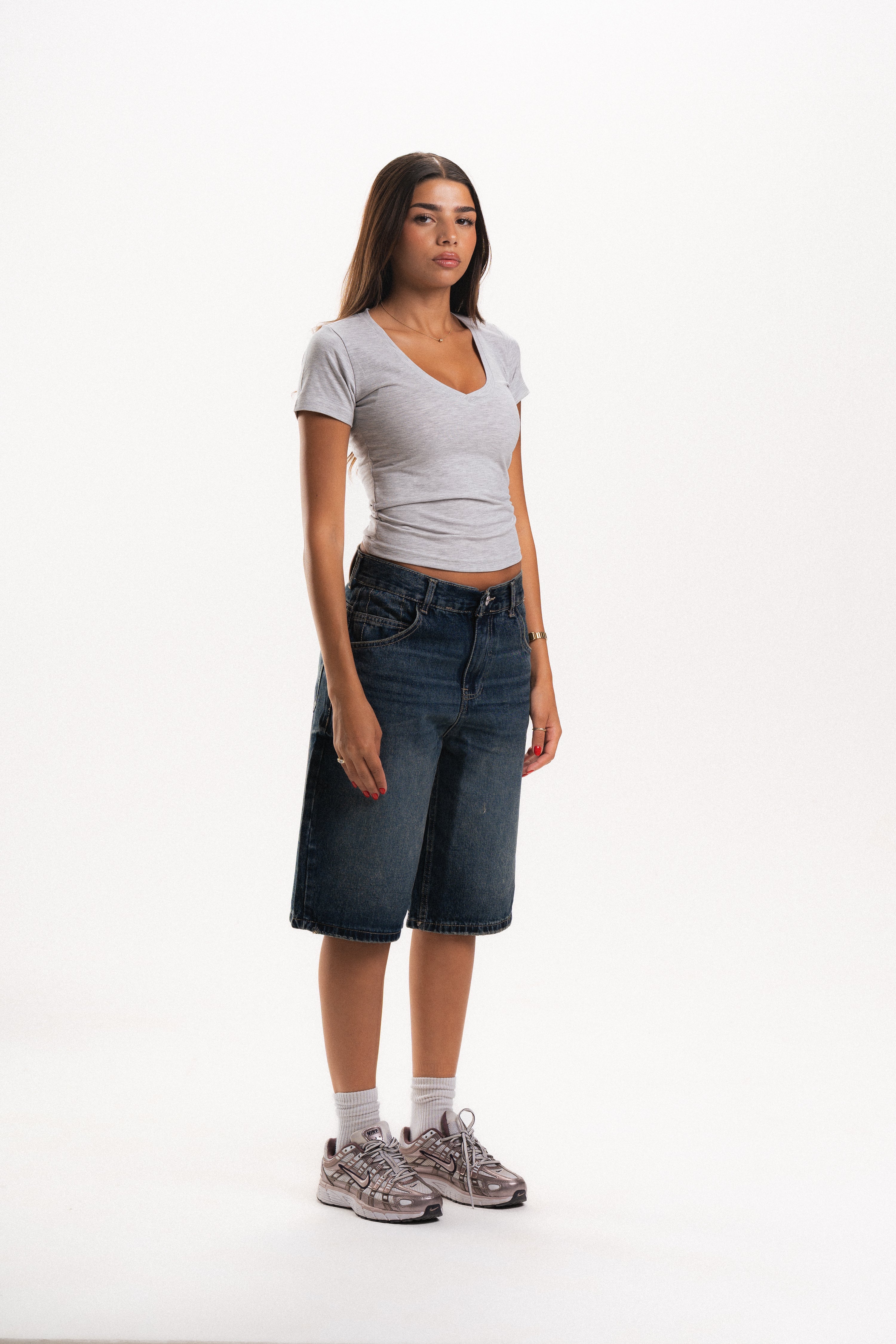 V-Neck Tight Short Sleeve Top