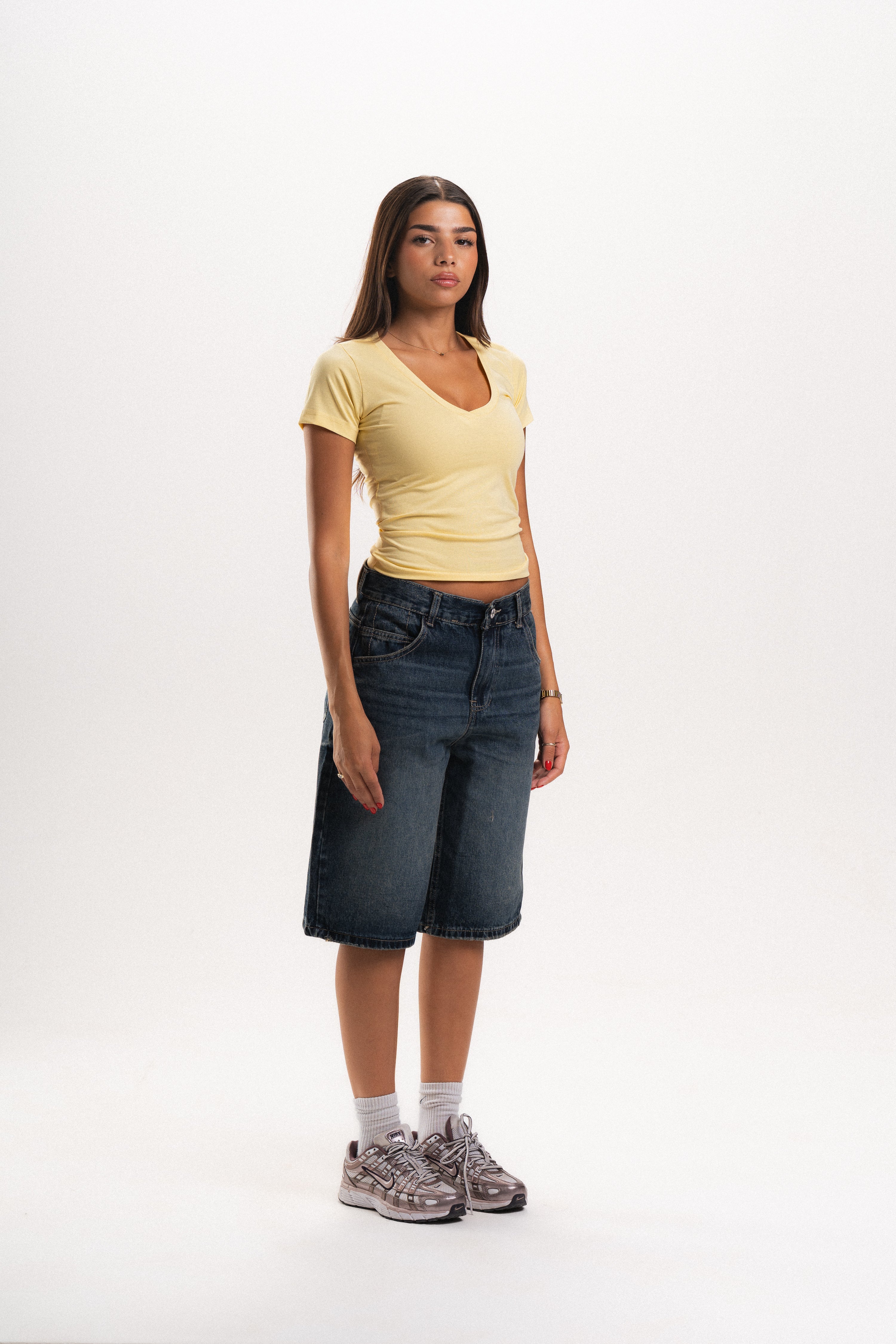 V-Neck Tight Short Sleeve Top