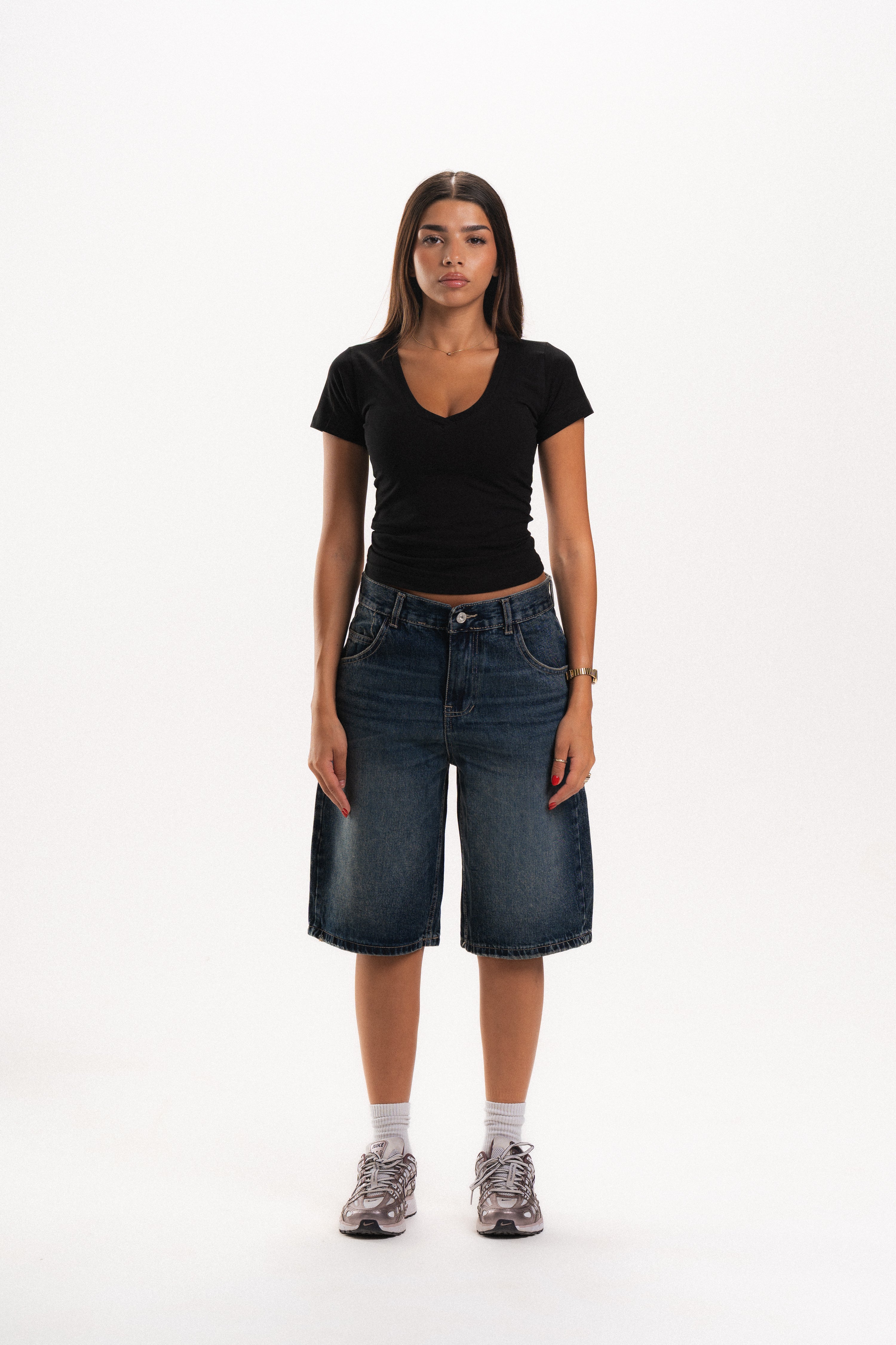 V-Neck Tight Short Sleeve Top