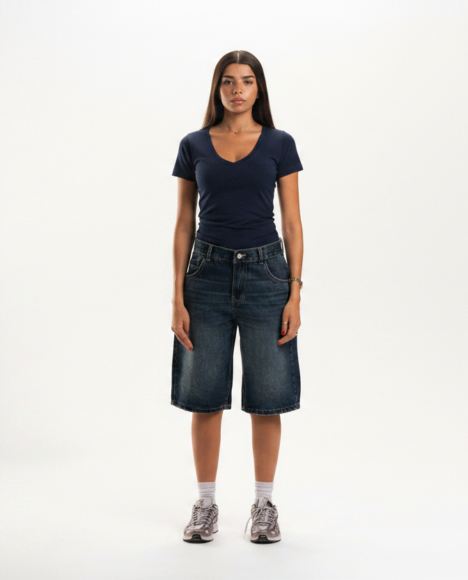 V-Neck Tight Short Sleeve Top