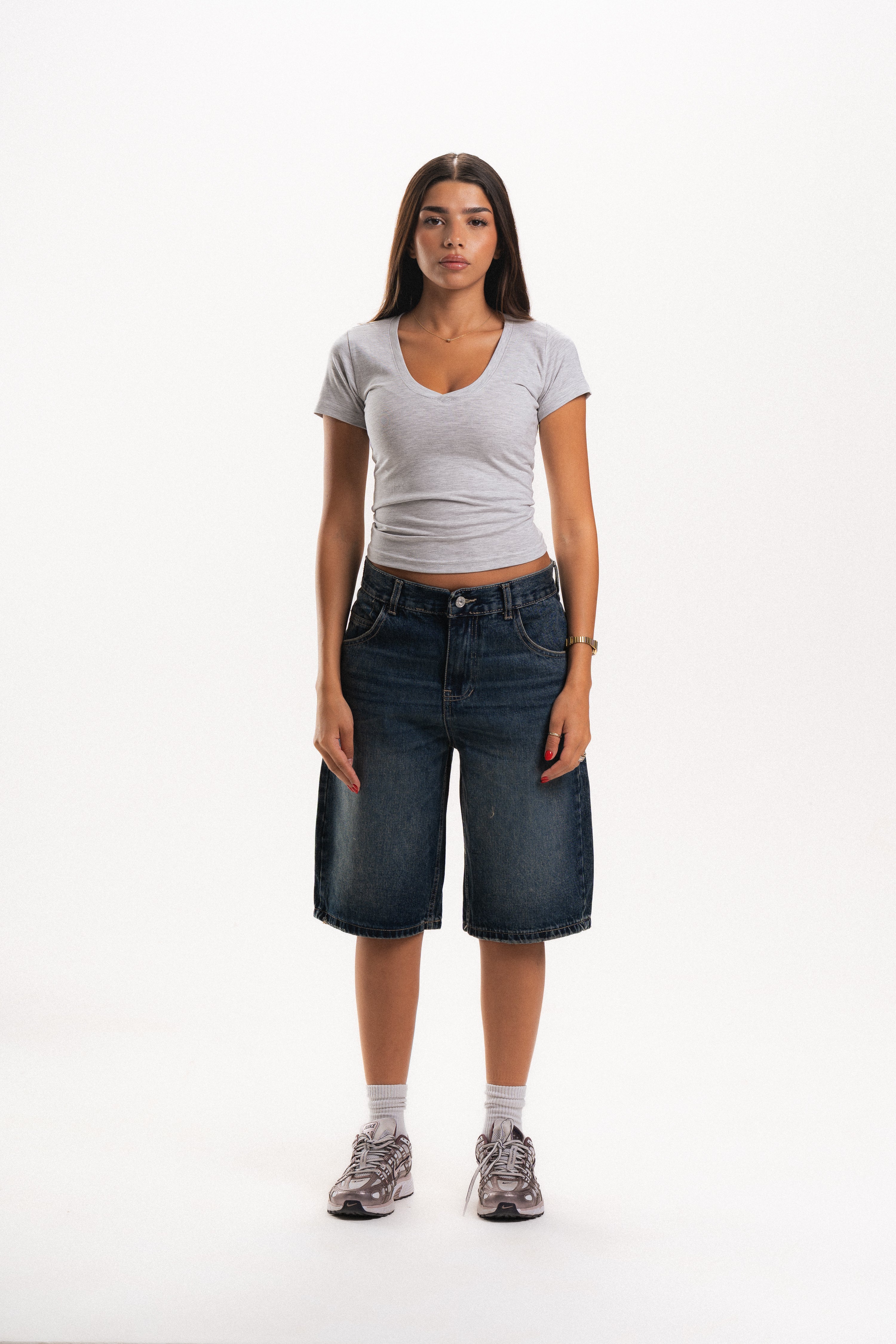 V-Neck Tight Short Sleeve Top