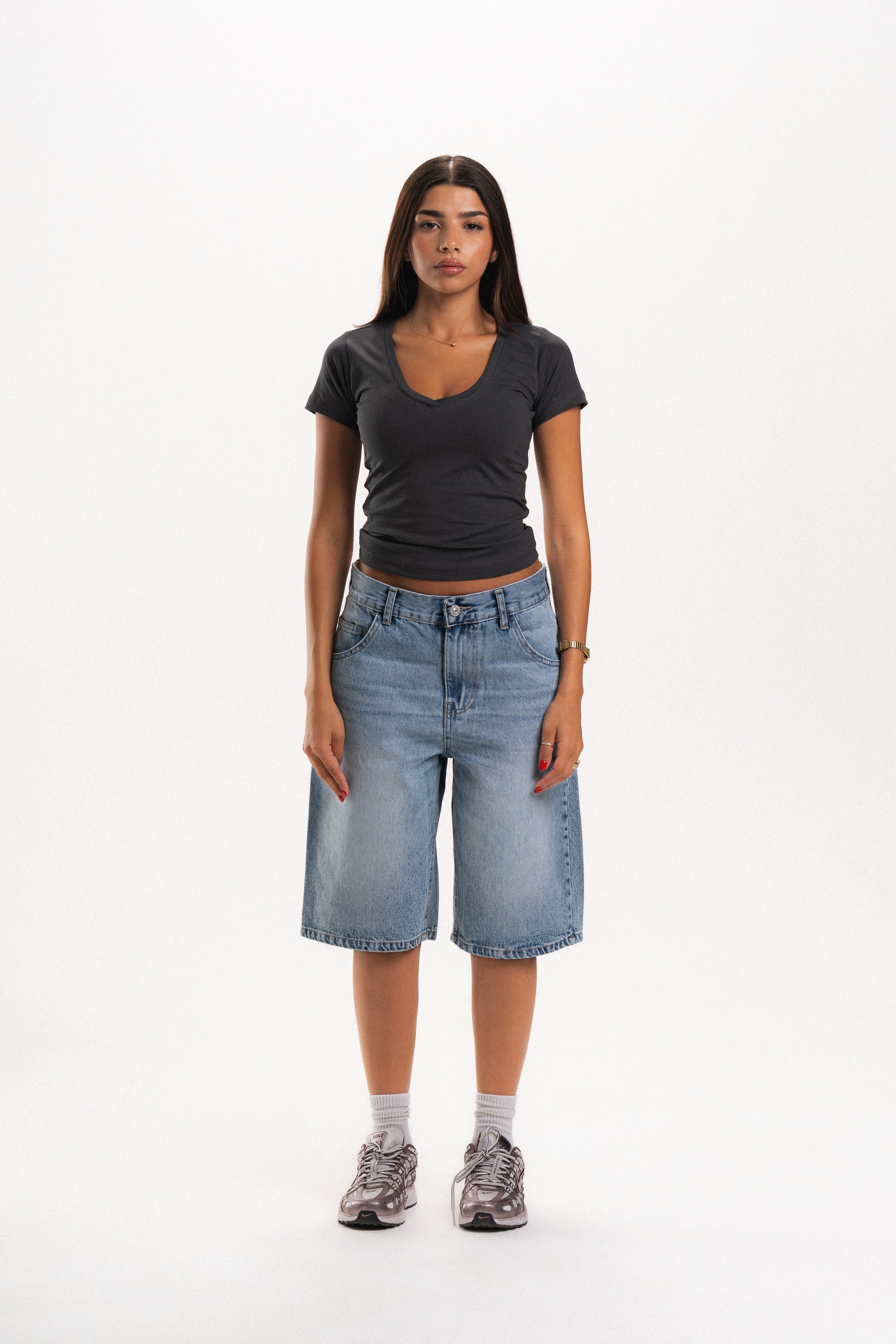 V-Neck Tight Short Sleeve Top