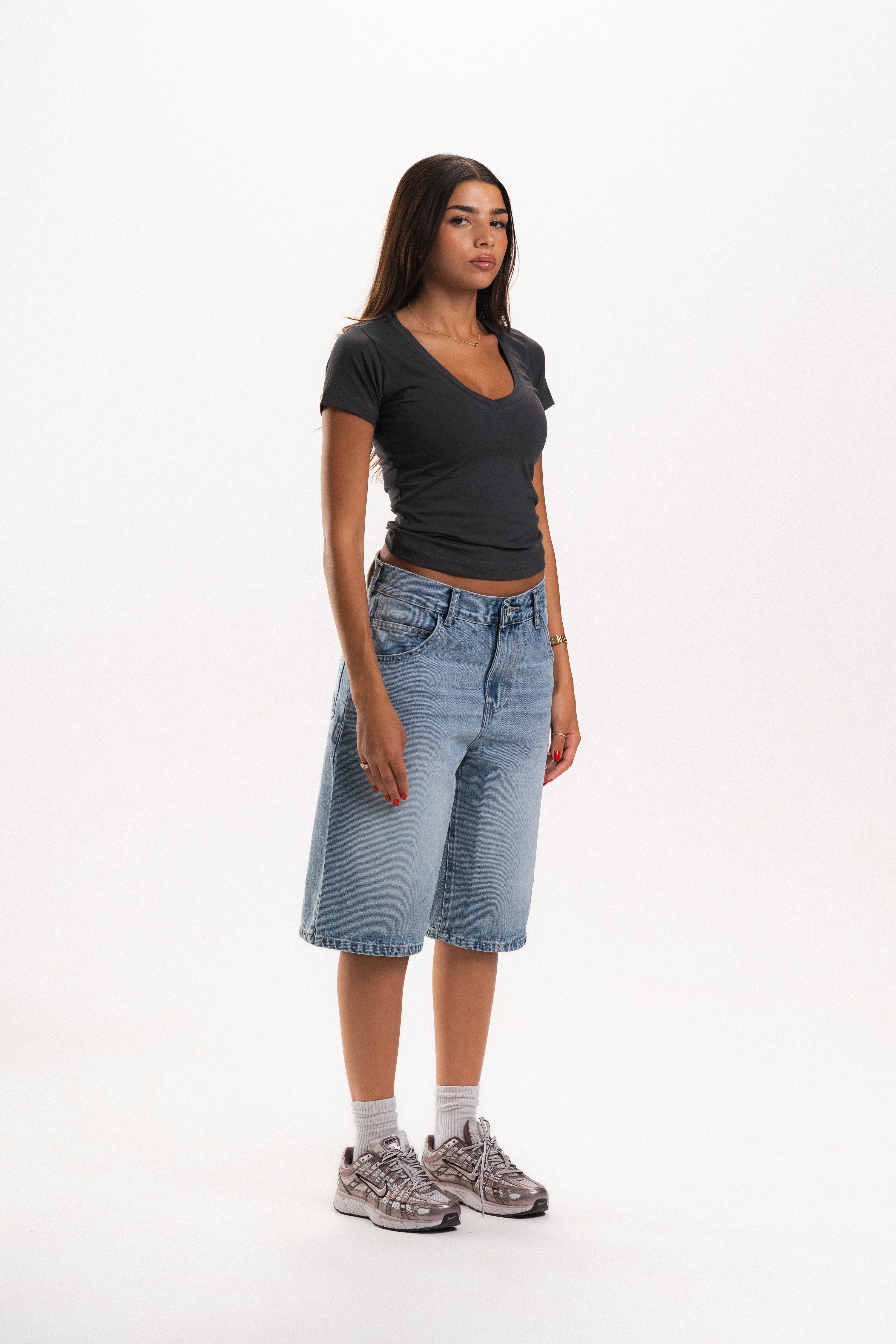 V-Neck Tight Short Sleeve Top
