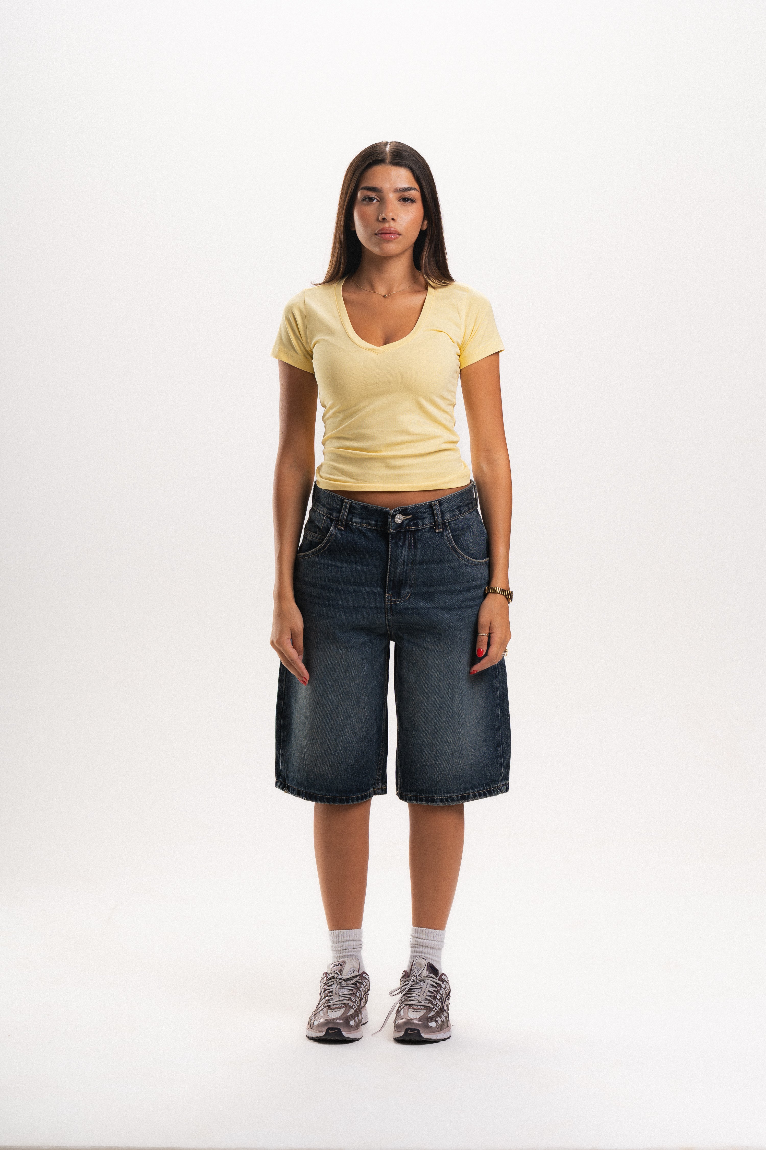 V-Neck Tight Short Sleeve Top