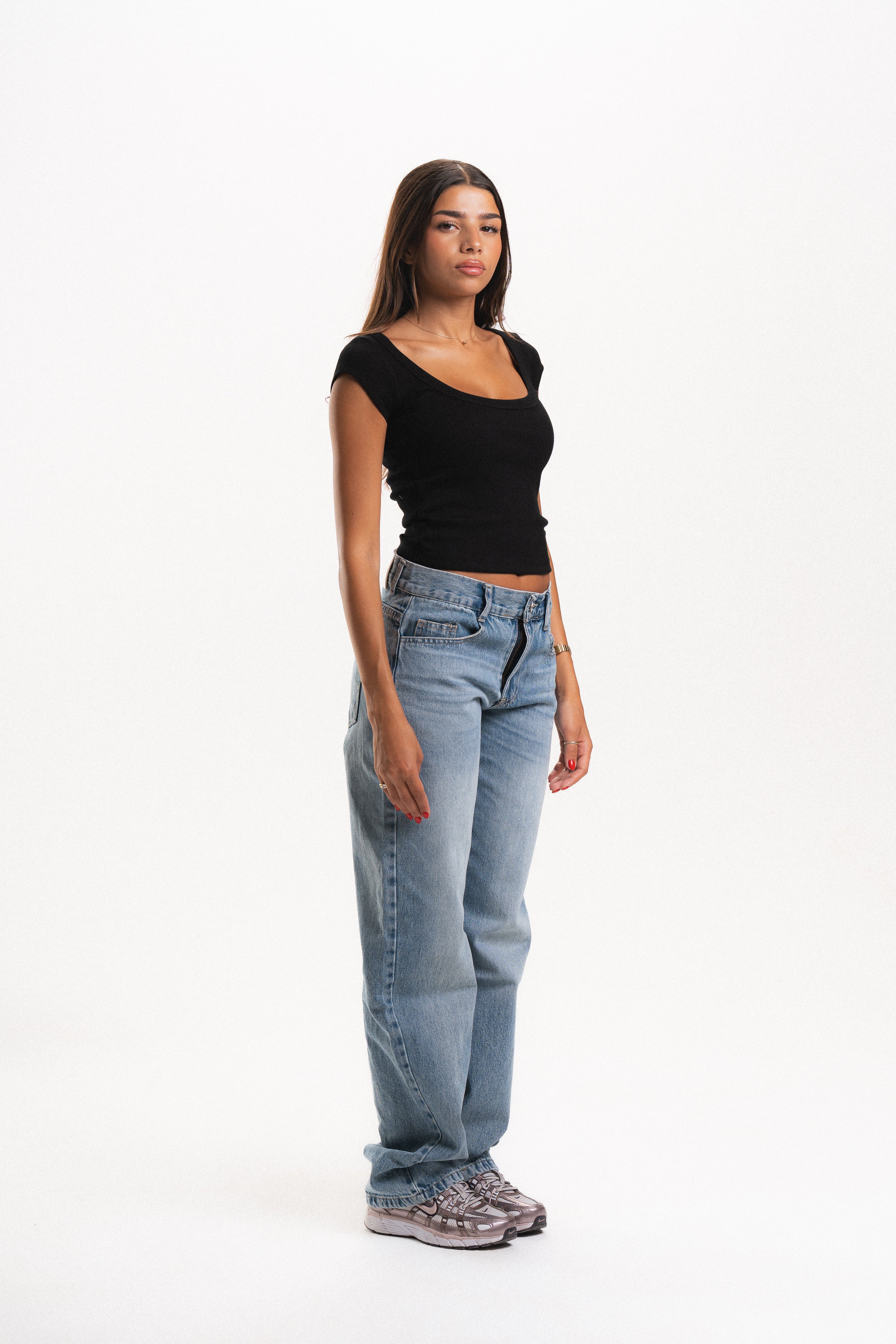 Scoop Neck Short Sleeve Top